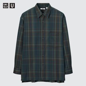 Uniqlo U Flannel Oversized Checked Long-Sleeve Shirt